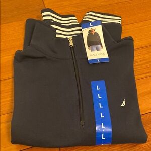 Nautica Navy Blue Zip Up Sweater